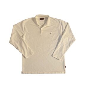 RARE DEADSTOCK Marlboro Classics Men's White Long Sleeve Polo Shirt